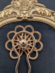 Vintage Hair Pick/ Comb Faux Pearls Rhinestone Flower Gold Tone 3″