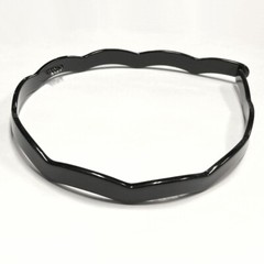 French Hair Accessory Curly Wavy Plain Thin Toothed Grip Headband Made in France