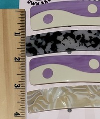 4 Good Vibes Barrettes 2 Ying Yang Purple Black Tan Fashion Accessory New