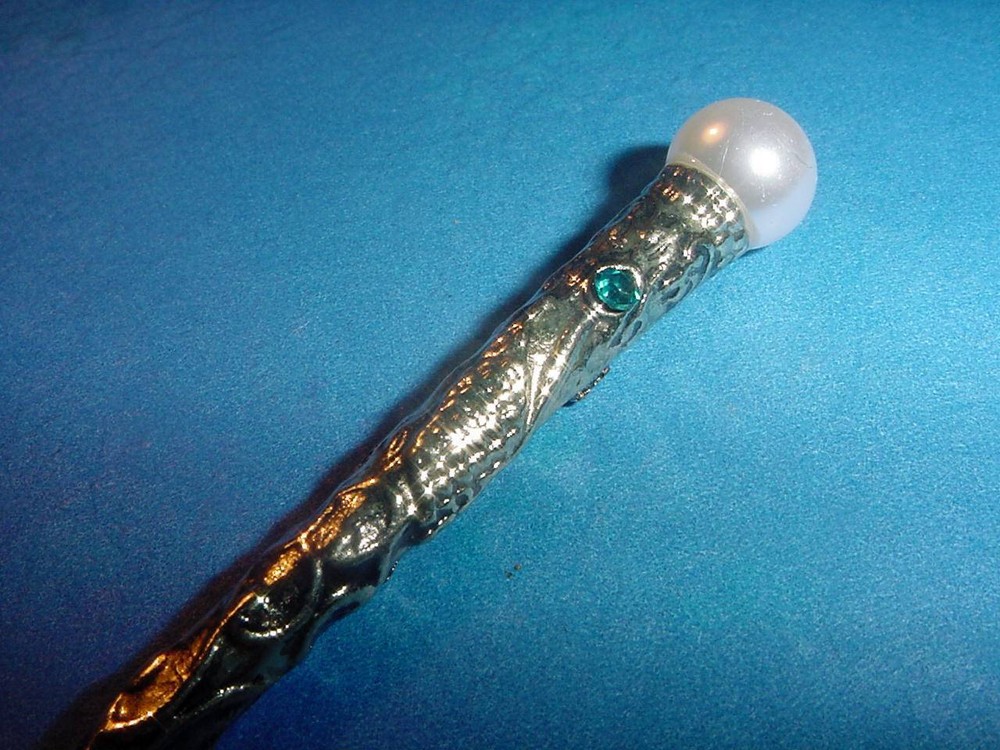 *Pretty Red/Blue/Purple Crysal Pearl Golden Hair Stick *