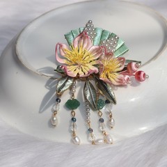 New Hanfu Hair Accessory Flower Hairpin Chinese Qipao Accessory