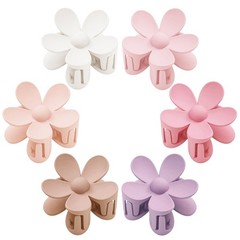 Flower 1 Count (Pack of 6), White, Khaki, Coffee, Purple, Pink, Light Pink