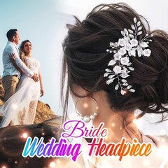 Flower Hair Vine Silver Wedding Hair Piece Floral Bridal Accessory A-Silver