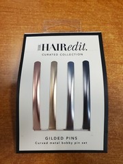 4 Pks of 4: The Hair Edit Multi Color Bobby Pin Set Metal Hair Clips (2923)R9P1a