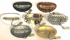 Leon Guillot Large French Barrette Round Oval Curve Arch Patterns Made in France