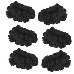 Cotton Fabric Jet Black Elastic and Stretchable Soft and Comfortable Hair Rubber