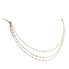 2pcs Women Girl Metal Pearl Chain Jewelry Hair bun decor band fashion wedding