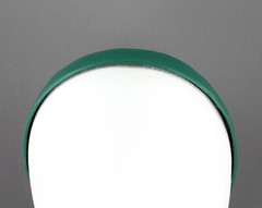 Green faux leather headband textured 1″ wide hair band accessory classic basic