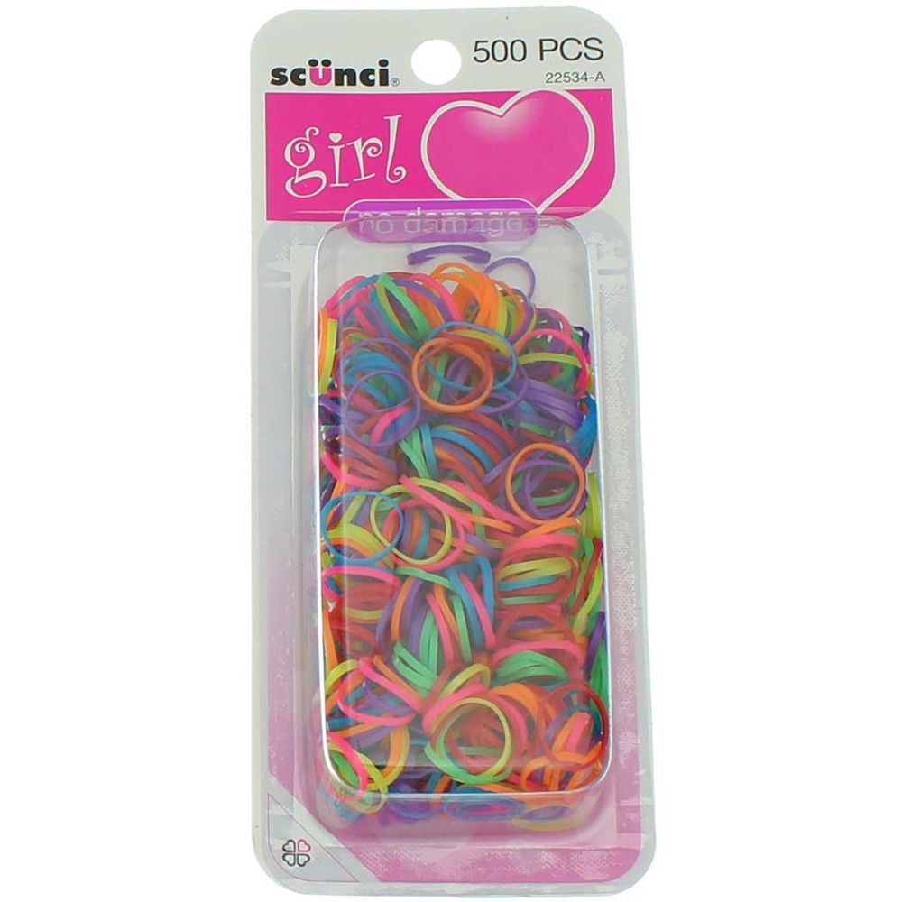 2 Pack Scunci Girl No Damage Ponytailers, 500 Ct