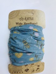 FLORAL BEES wide headband by Karma Gifts boho bandeau natural life pretty buff