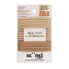 scünci No Damage Elastic Hair Ties – Blonde – All Hair – 4mm – 18pcs