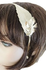 New Women Casual Wear Long Gold Metal Leaf Charm Headband Hair Accessory Spring
