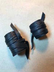 Men’s Viking Hair Style Ponytail Holders Black Leather Wrap Ties Men’s Cuff