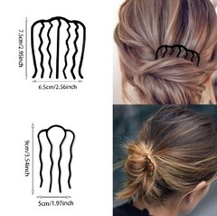 6× Hair Side Comb Set Vintage Hair Fork Clip U Shape French Twist Hair Pin Hair