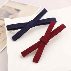Korean version’s cloth headdress duckbill clip bow hairpin hair accessories 2PCS