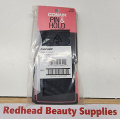6 Count) Conair Pin + Hold Black Bobby Pins Curved 60 Pins Per Pack Metal