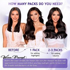 CWRDK Clip in Hair Extensions Real Human Hair Remy Straight Double Weft 16 Inch