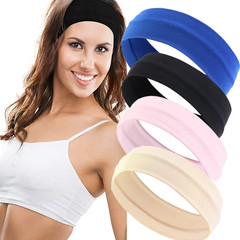 Summer Solid Color Sports Headband Women Yoga Running Fitness Turban Sweatband H