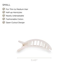 TELETIES – Small Flat Round Clip – Strong Grip, Bendable Teeth, Comfortable Curv