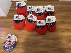 Scunci visor and headband bundle. 210 x patriotic/Americana hair accessories.