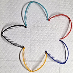 Banana Hair Clips 80’s Red Yellow Black Teal Blue Taiwan ROC Ponytail Accessory