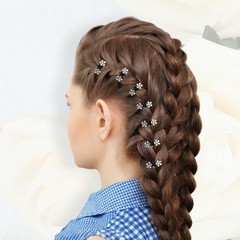 VOCOSTE 12 Pcs Mini Hair Claw Clip, Small Rhinestone Hair Clips, Metal Little Ha