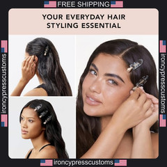 4 Pack Recycled Acrylic No Crease Hair Clips for Styling and Makeup