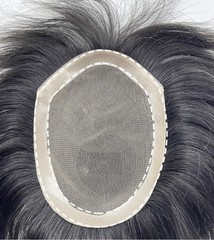 Sale! 18cmx23cm 60# Base 100% Human Hair Toupee for Men,27 Sizes for Choice
