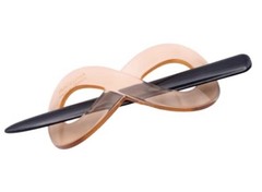 Parcelona French Infinity Medium Celluloid Hair Slider Bun Cover w/ Stick