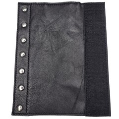 Studded Leather Pony Tail Wrap Hair Holder Biker Black 7″ Long L9842