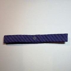 lululemon Purple Striped Stretch Headband Nylon/Spandex with Logo