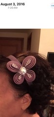 100% Authentic 2016 Alexandre Zouari Crystal Layered Flower Acrylic headband Box