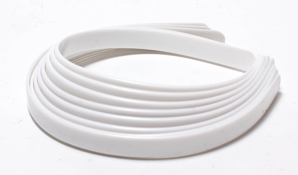 12 Plastic Headbands Without Teeth Black Or White – US Seller