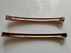 2 Goody Stay Tight Vtg Clasp Clip Hair Barrettes 3” USA Pink L133