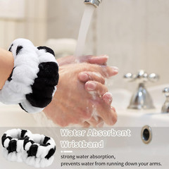 6PCS Spa Headband and Wristband Set, Face Wash Headband Makeup Skincare Headband