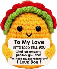 Positive Crochet Taco Birthday Gifts for Women Men Handmade Emotional Support