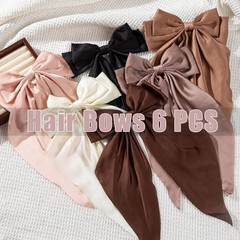 6 PCS Oversized Hair Bows, Big Bows for Girls and Women, Hair Ribbons
