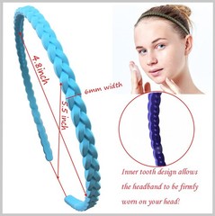 12pcs Thin Colorful Headbands 6mm Hair Bands for Women Girls Kids Teens