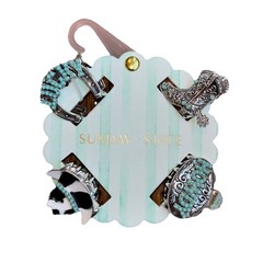 Sunday State Turquoise Western Hair Clip Claw Cowboy Howdy Lucky Hat Boot NEW