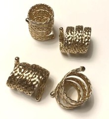 Metal Spiral Snake Coil Loop Braid Ponytail Holder Wrap Ring Hair Cuff Women New