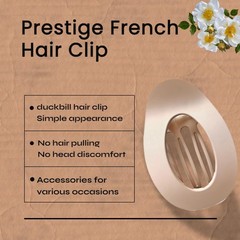 4Pc Large Women Flat Hair 1 Count (Pack of 4), Brown, apricot, black, yellow