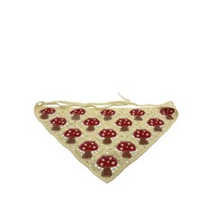 Sunday State MUSHROOM Crochet Granny Square Handkerchief Head Hair Scarf Boho