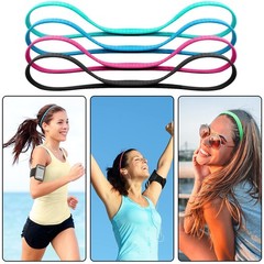 28 Pieces Elastic Headbands Non Slip Colorful Sports Headband Thin Workout Gr…
