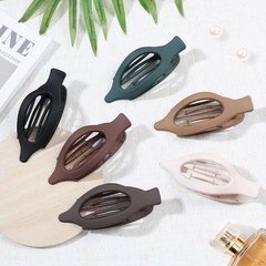 Flat Hair Clips for Women – 6 PCS French Claw 1 Count (Pack of 6), Basic