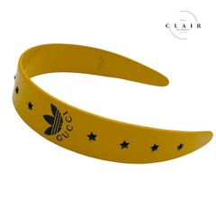 Gucci x Adidas Collaboration Headband Yellow Star Logo Women Brand New Unused