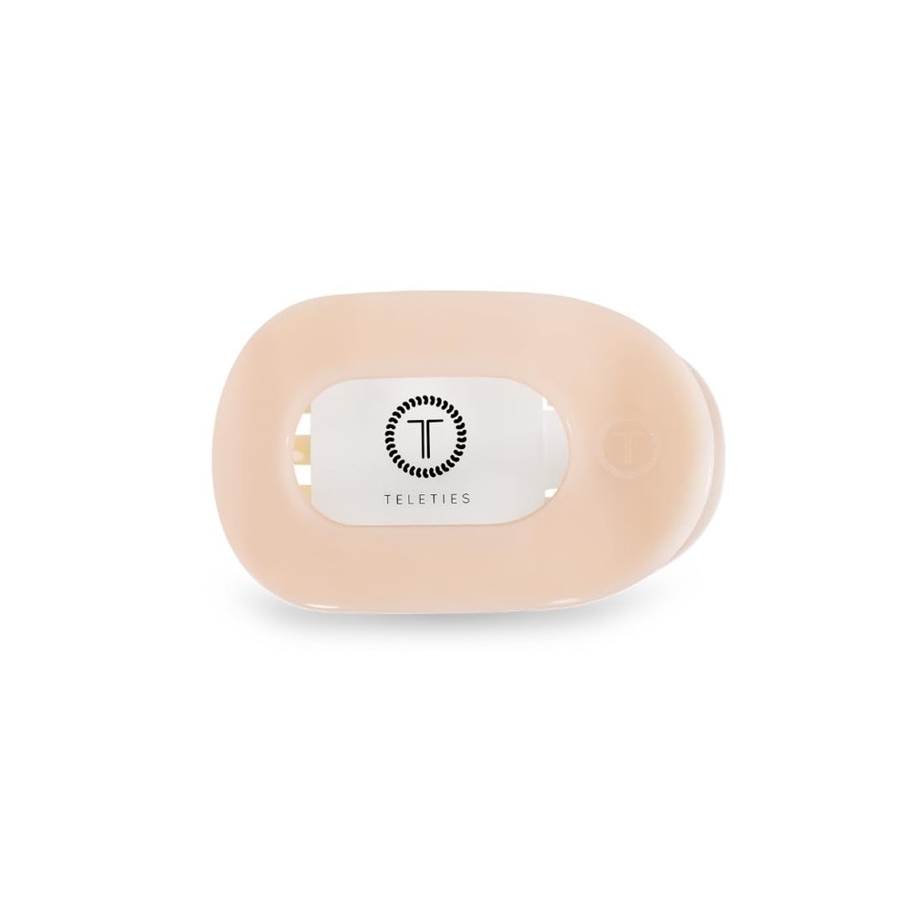 TELETIES – Small Flat Round Clip – Strong Grip, Bendable Teeth, Comfortable Curv