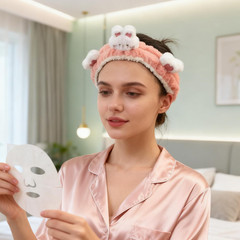 Kawaii Headband for Spa, Makeup, Washing Face, Party – 2 Pack Cute