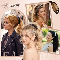 Obeoby 4 Pack Banana Clip, 4 Inch Hair 1 Count (Pack of 4), Black White Brown