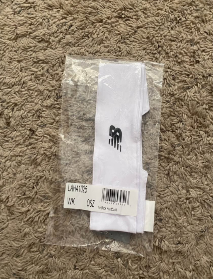 New Balance Tieback Headband Color White Size: One Size fits all