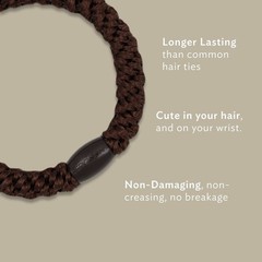 Thick Hair No-Crease Ponytail Holders – 15 Pack Neutral Tones, Damage-Free Bands